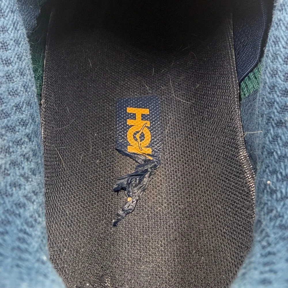 Hoka One One Clifton 9 Mens Size 10.5 Running Shoes Road Sneakers Blue Orange